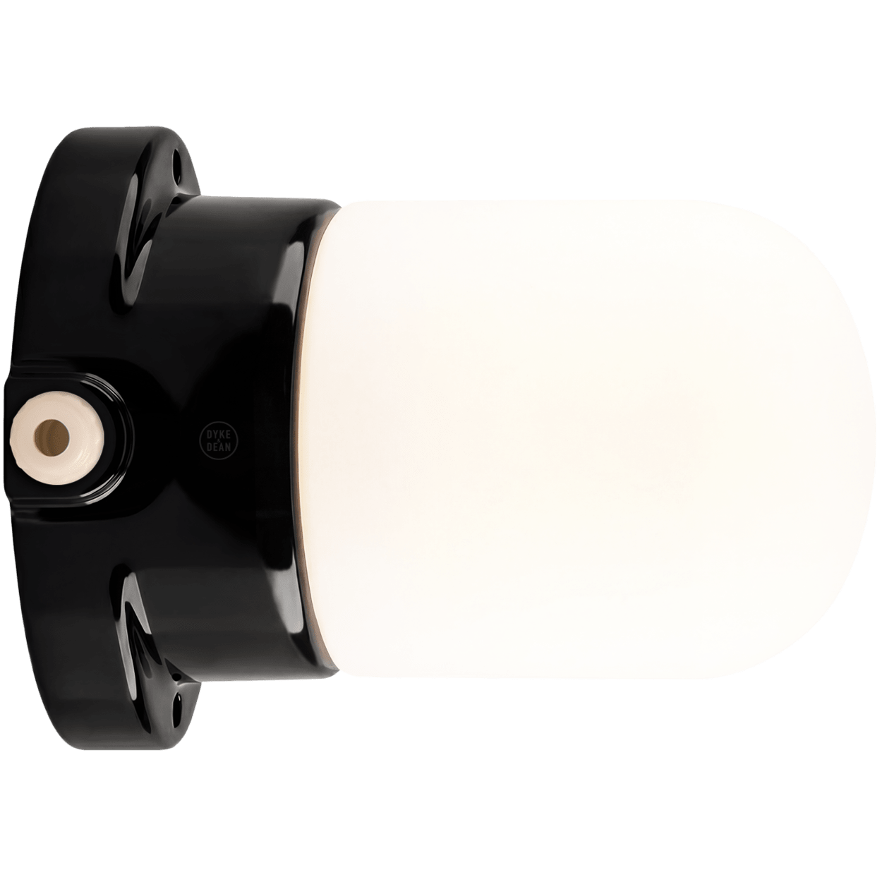 BLACK PORCELAIN FROSTED WATERPROOF WALL LIGHT - DYKE & DEAN