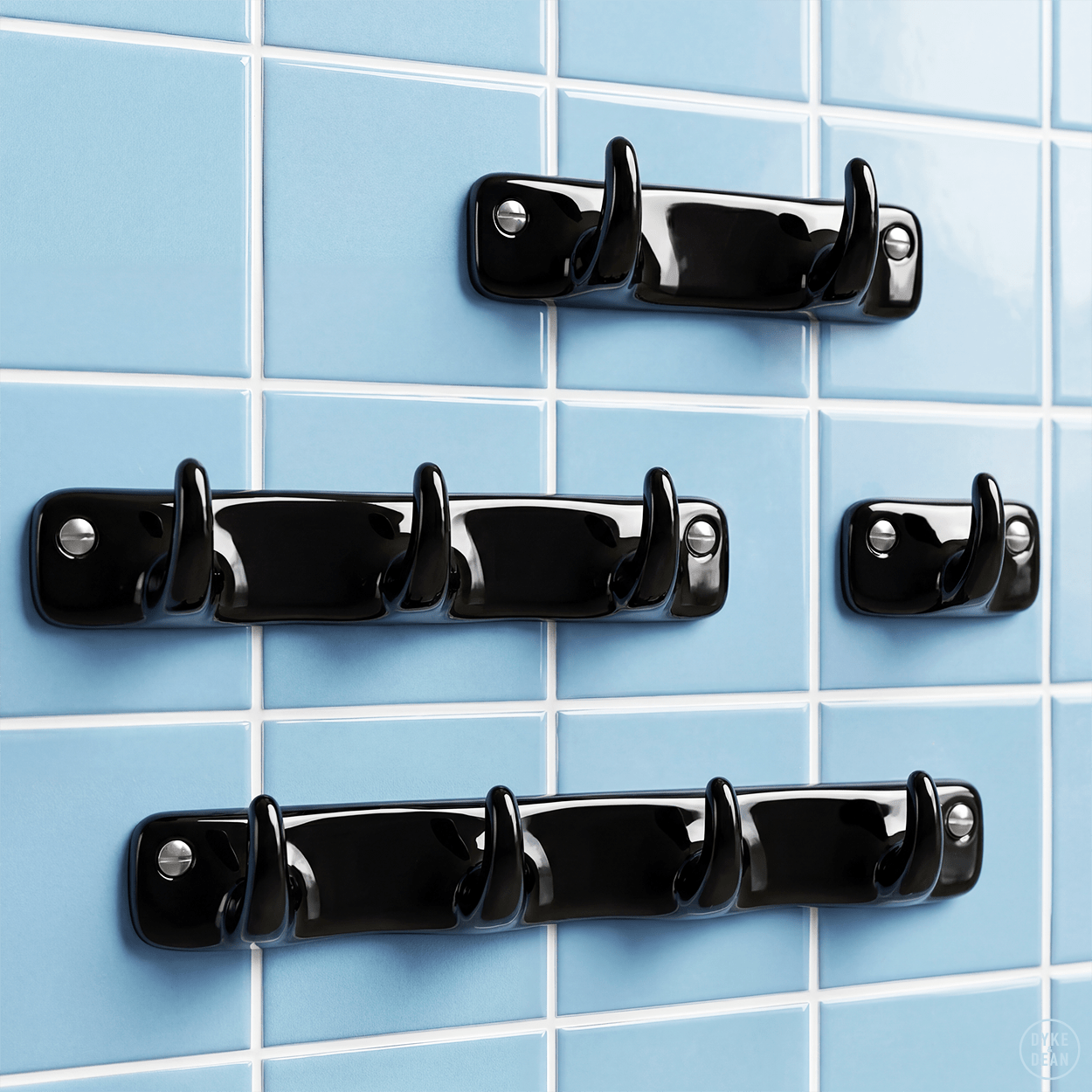 BLACK PORCELAIN HOOK 2 - DYKE & DEAN