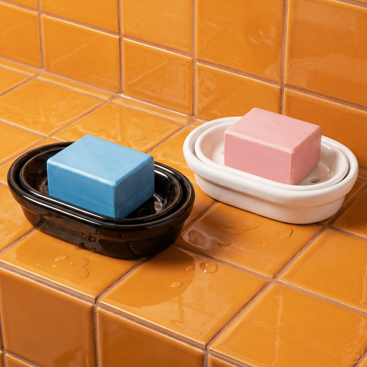 BLACK PORCELAIN SOAP DISH - DYKE & DEAN