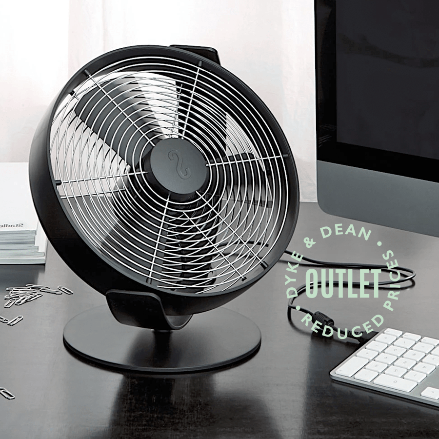 BLACK USB PORTABLE DESK FAN OUTLET - DYKE & DEAN