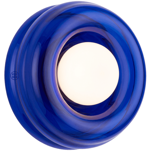 BLUE ORBIT GLASS GLOBE WALL CEILING LIGHT - DYKE & DEAN