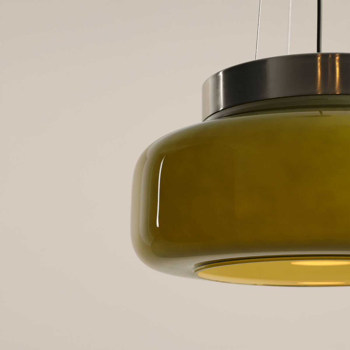 BONBON GLASS PENDANT LIGHT LIME LARGE - DYKE & DEAN