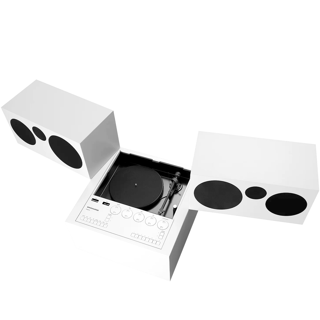 BRIONVEGA WHITE TOTEM RR231 SOUND SYSTEM - DYKE & DEAN