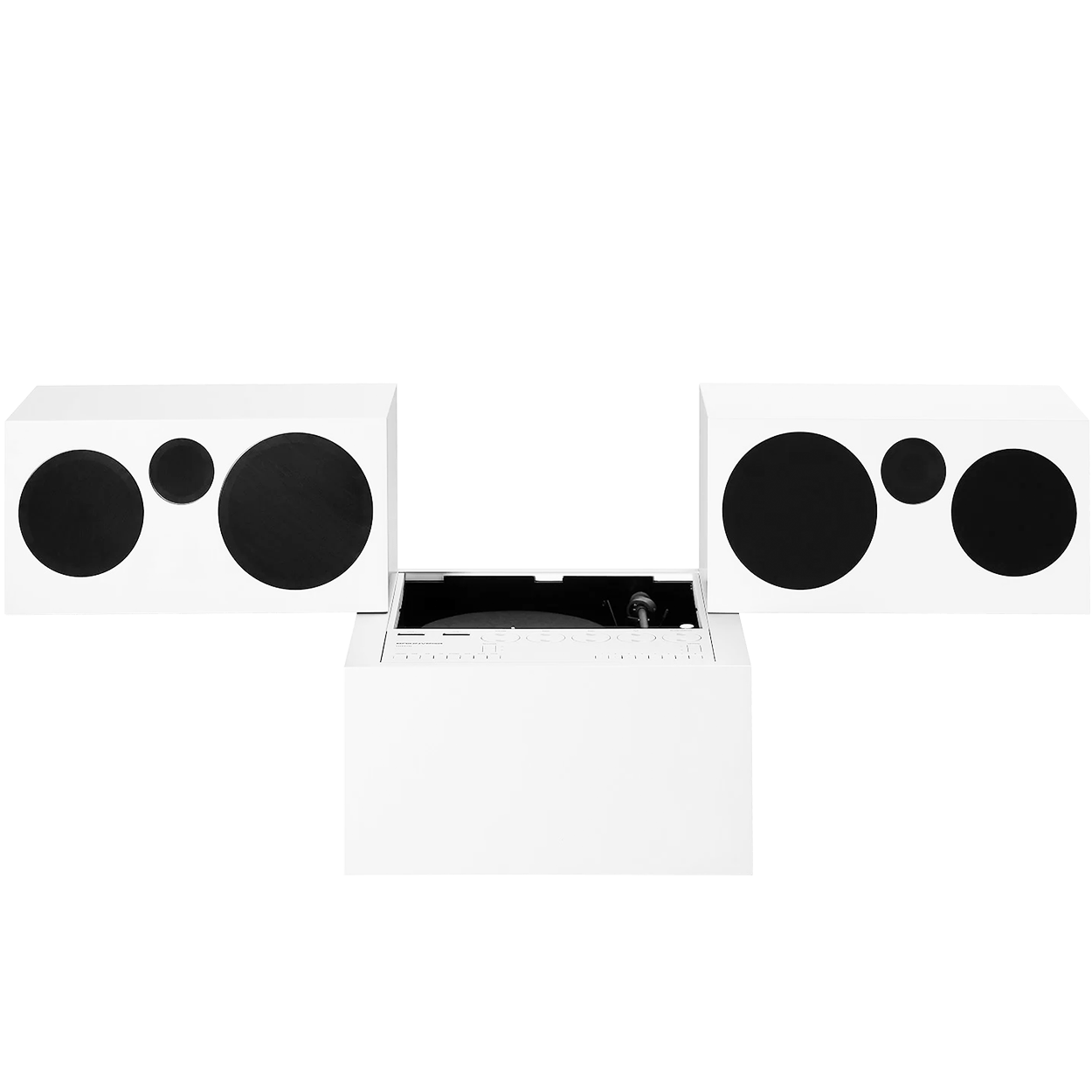 BRIONVEGA WHITE TOTEM RR231 SOUND SYSTEM - DYKE & DEAN