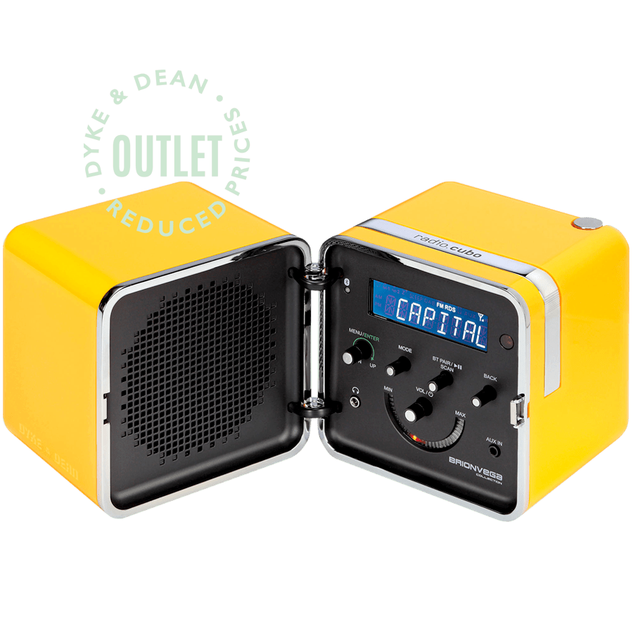 BRIONVEGA YELLOW RADIO CUBO OUTLET - DYKE & DEAN