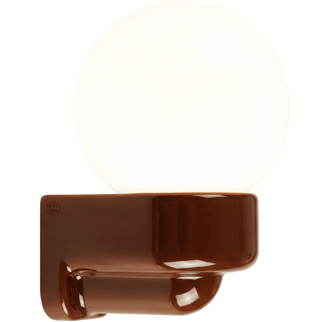 BROWN GLOBE PORCELAIN WATERPROOF SAUNA WALL LIGHT - DYKE & DEAN