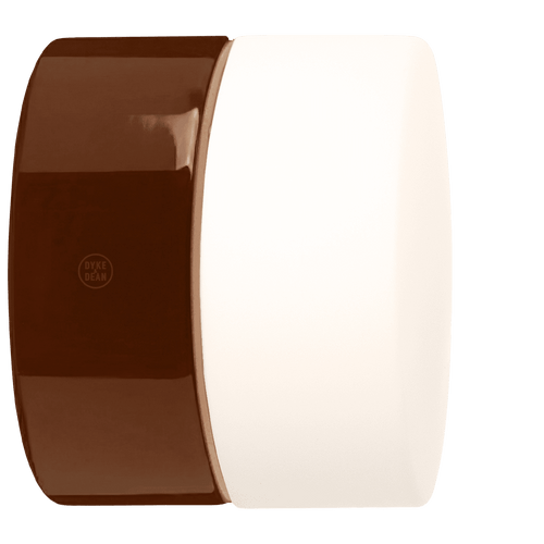 BROWN PORCELAIN WATERPROOF WALL DISC LIGHT - DYKE & DEAN