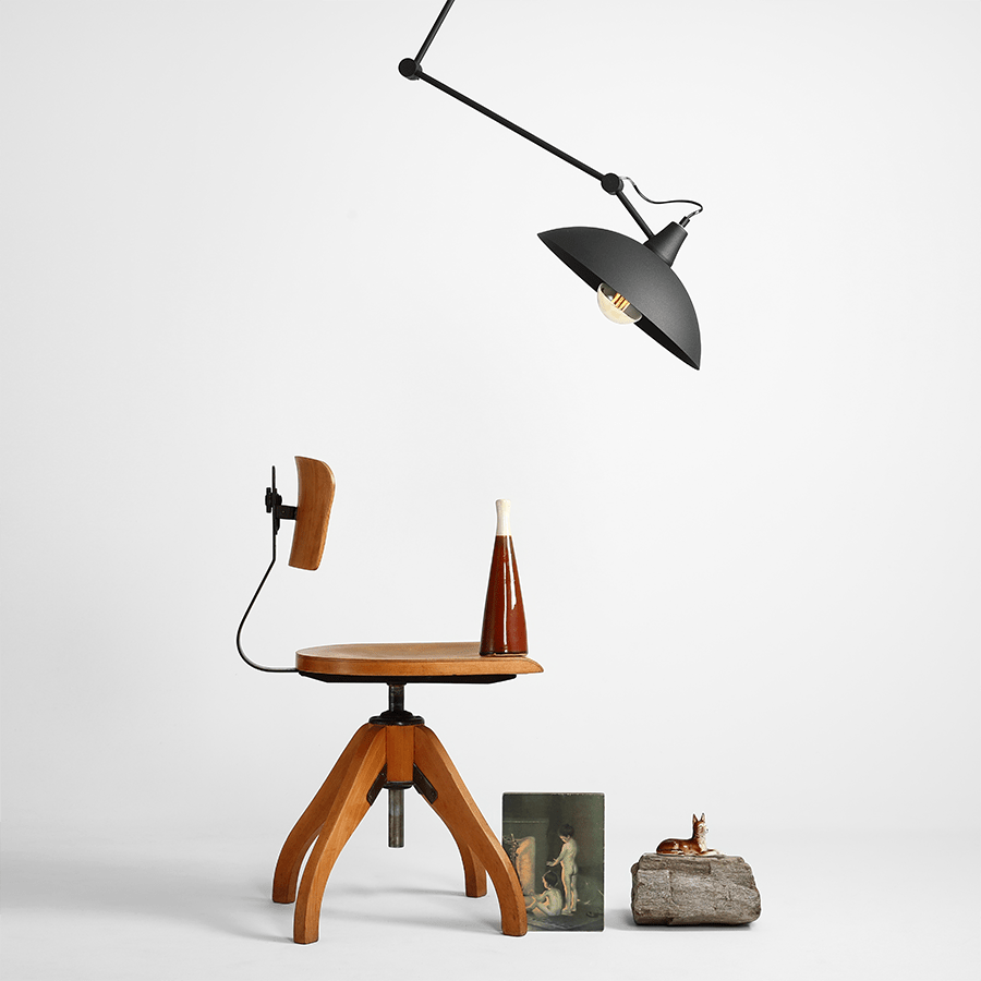 CANTILEVER ADJUSTABLE WALL CEILING LIGHT MELOS BLACK - DYKE & DEAN