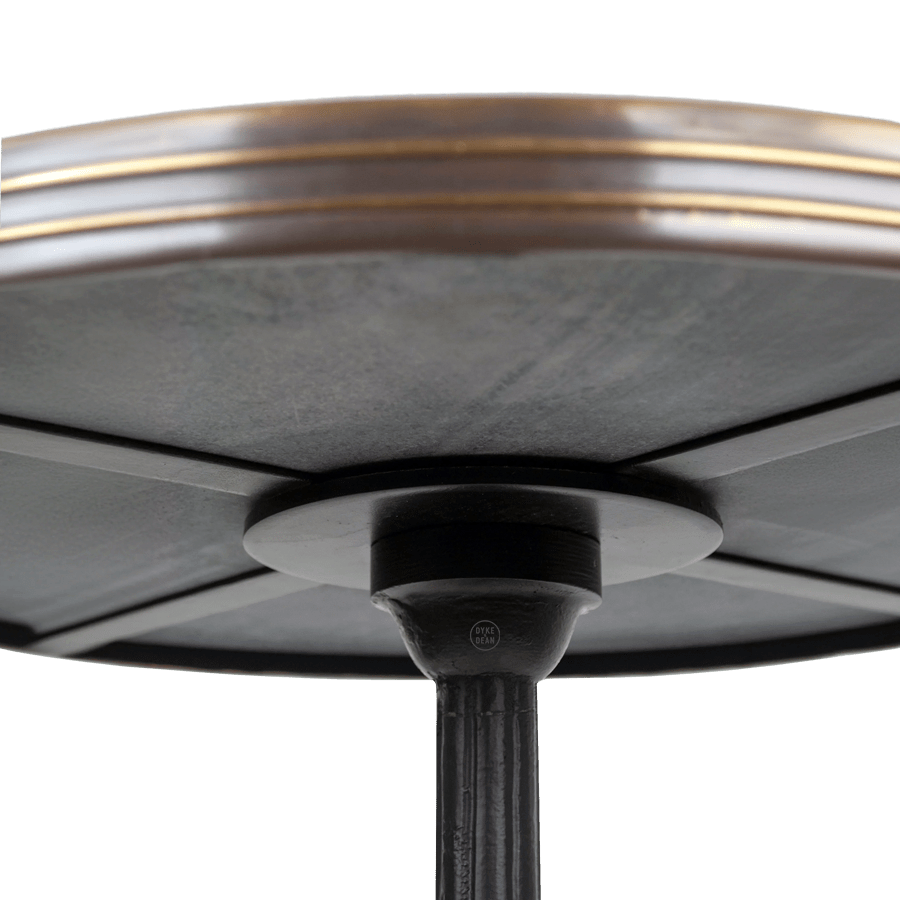 CARRARA BLACK CERAMIC FRENCH BISTRO BAR TABLE 24” - DYKE & DEAN