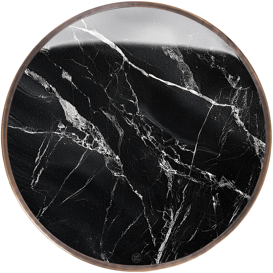 CARRARA BLACK CERAMIC FRENCH BISTRO TABLE 20” - DYKE & DEAN