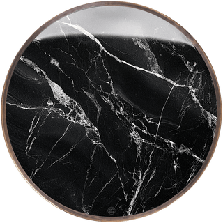 CARRARA BLACK CERAMIC FRENCH BISTRO TABLE 20” - DYKE & DEAN
