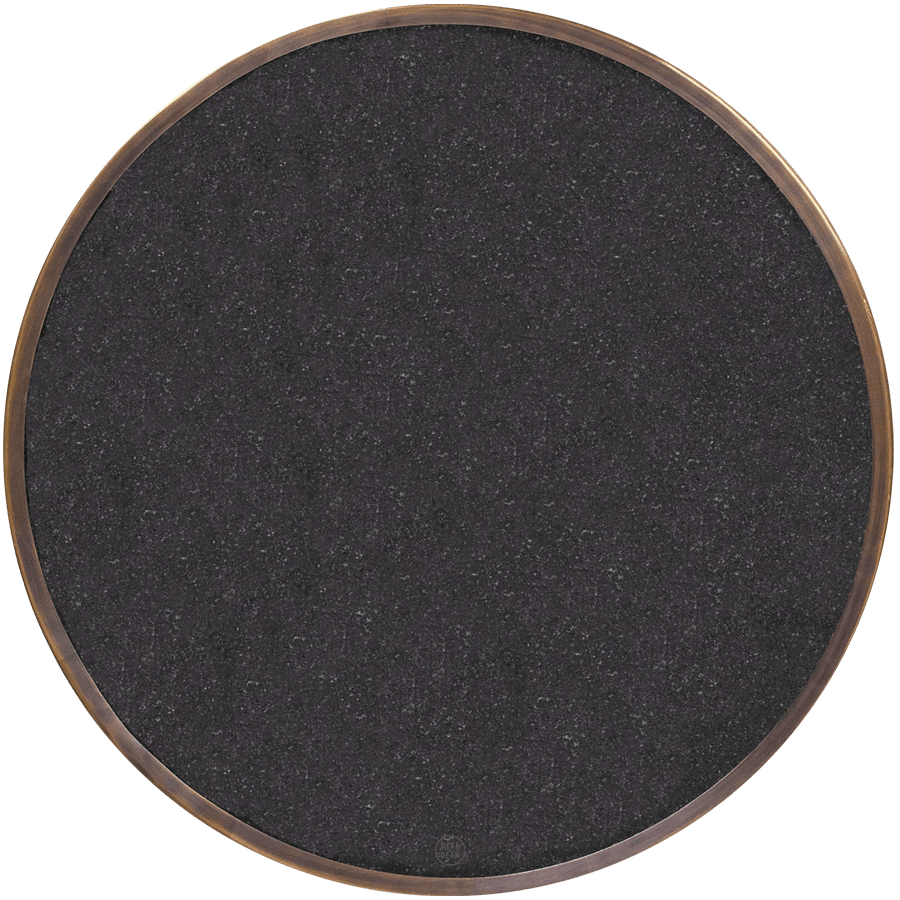 CARRARA BLACK GRANITE FRENCH BISTRO TABLE 24” - DYKE & DEAN