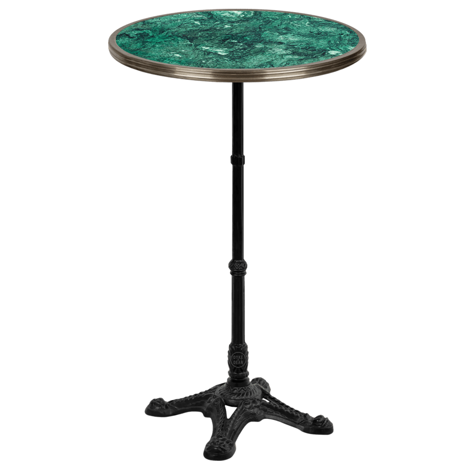 CARRARA GREEN GRANITE FRENCH BISTRO BAR TABLE 24” - DYKE & DEAN