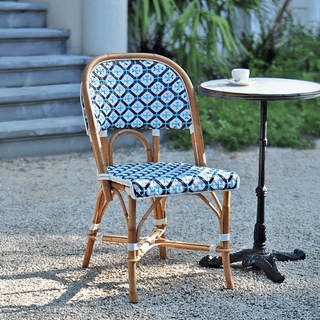CARRARA PINK & GREY GRANITE FRENCH BISTRO TABLE 20” - DYKE & DEAN