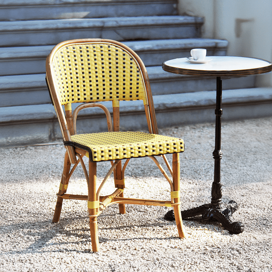 CARRARA PINK & GREY GRANITE FRENCH BISTRO TABLE 20” - DYKE & DEAN
