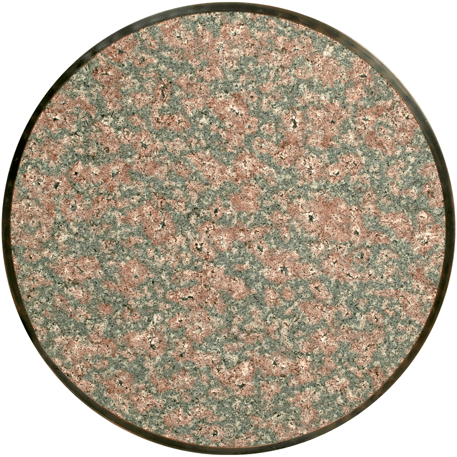 CARRARA PINK & GREY GRANITE FRENCH BISTRO TABLE 20” - DYKE & DEAN