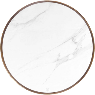 CARRARA WHITE CERAMIC FRENCH BISTRO TABLE 20” - DYKE & DEAN