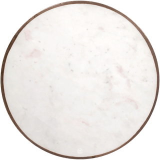 CARRARA WHITE MARBLE FRENCH BISTRO TABLE 28” - DYKE & DEAN
