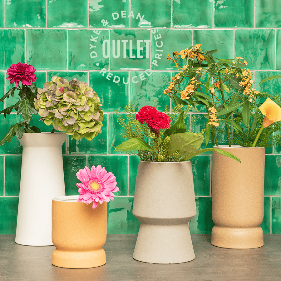 CERAMIC CAST VASE BROWN OUTLET - DYKE & DEAN