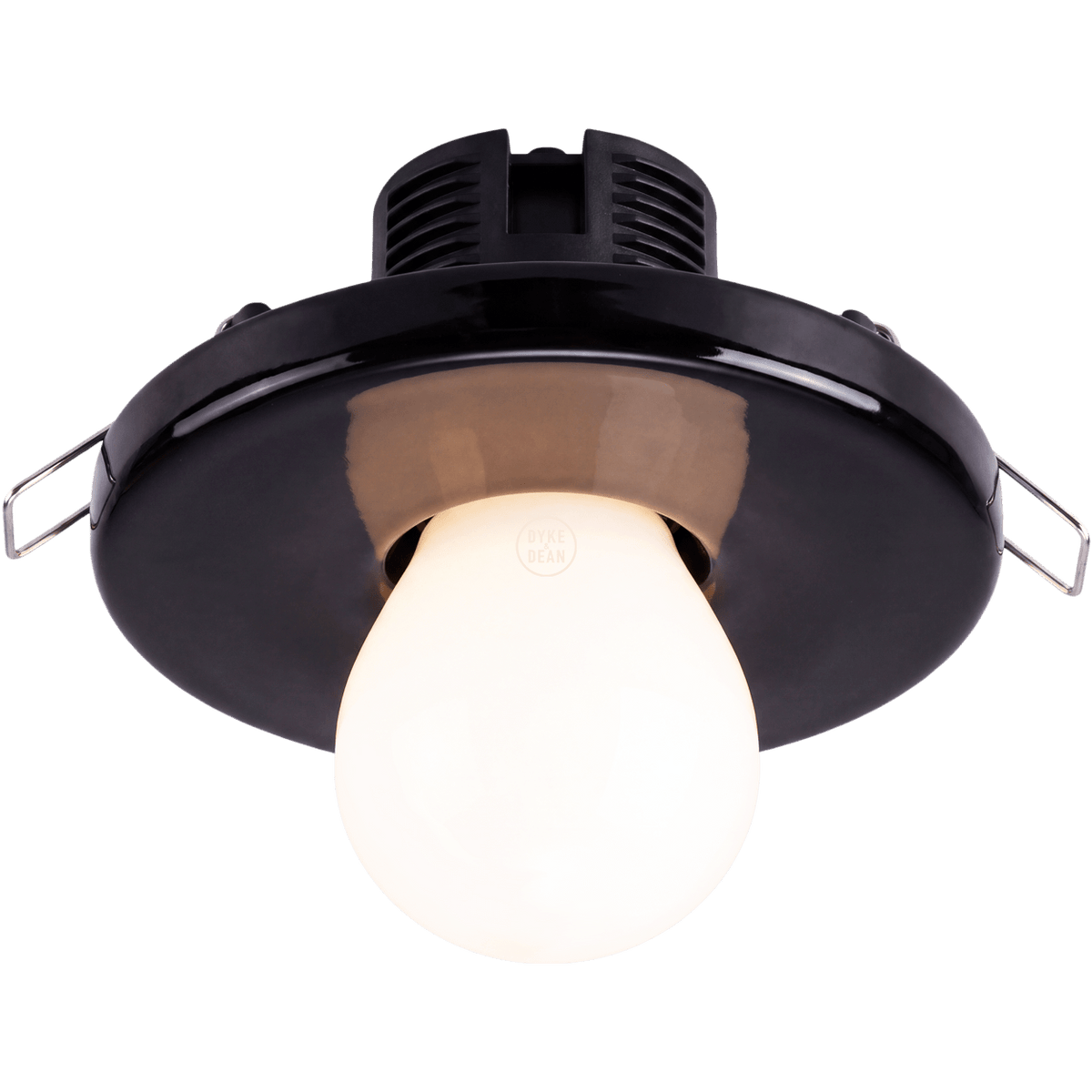 CERAMIC CEILING E27 RECESSED LIGHT BLACK - DYKE & DEAN