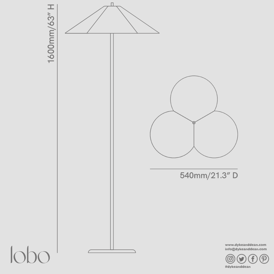 CERAMIC FLOOR LIGHT SURI - DYKE & DEAN