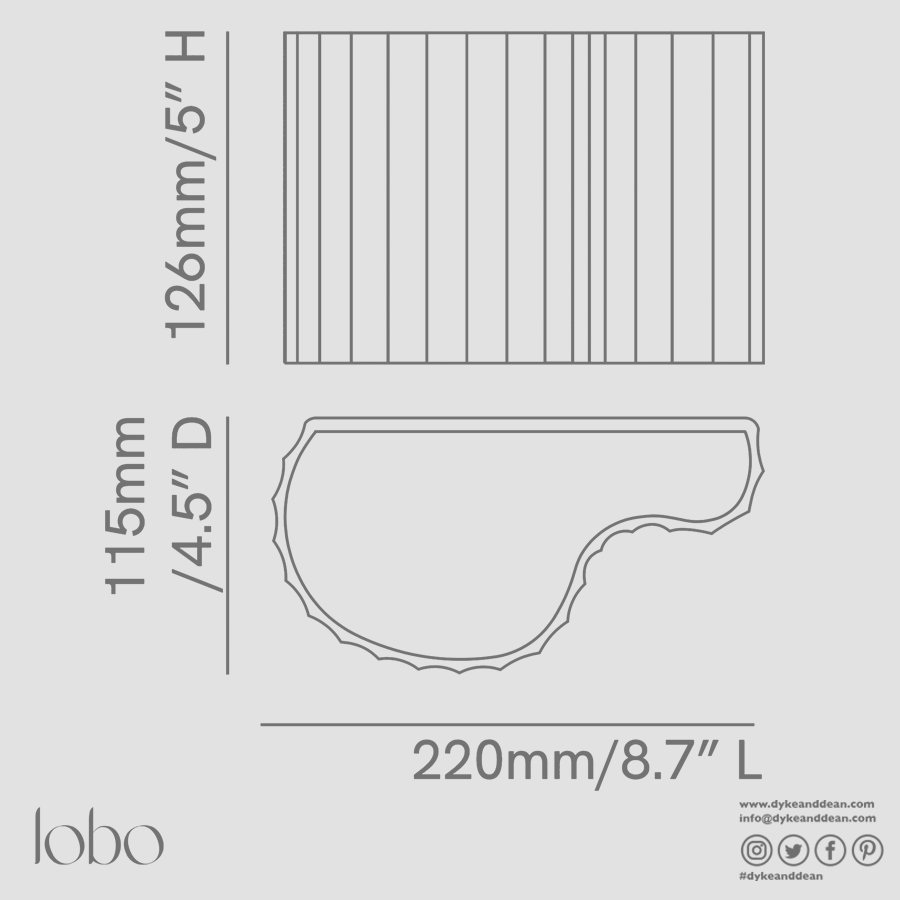 CERAMIC WALL LIGHT RIPPO - DYKE & DEAN