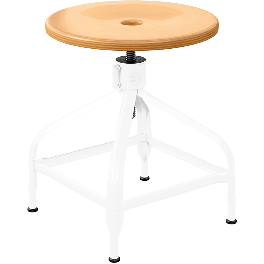 CHAISES NICOLLE ADJUSTABLE SWIVEL STOOL WOOD - DYKE & DEAN