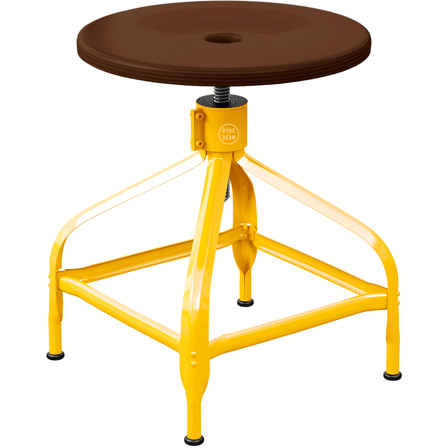 CHAISES NICOLLE ADJUSTABLE SWIVEL STOOL WOOD - DYKE & DEAN