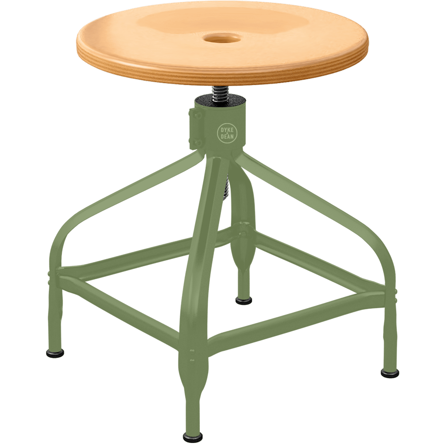 CHAISES NICOLLE ADJUSTABLE SWIVEL STOOL WOOD - DYKE & DEAN