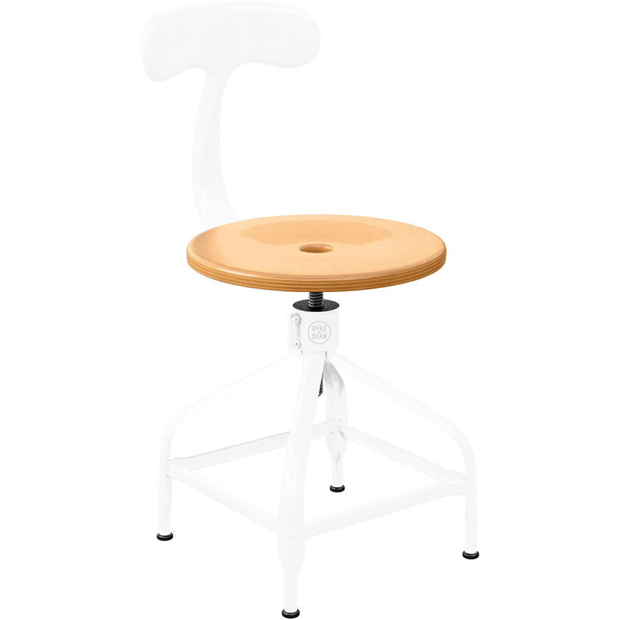 CHAISES NICOLLE DACTYLO ADJUSTABLE SWIVEL CHAIR WOOD - DYKE & DEAN