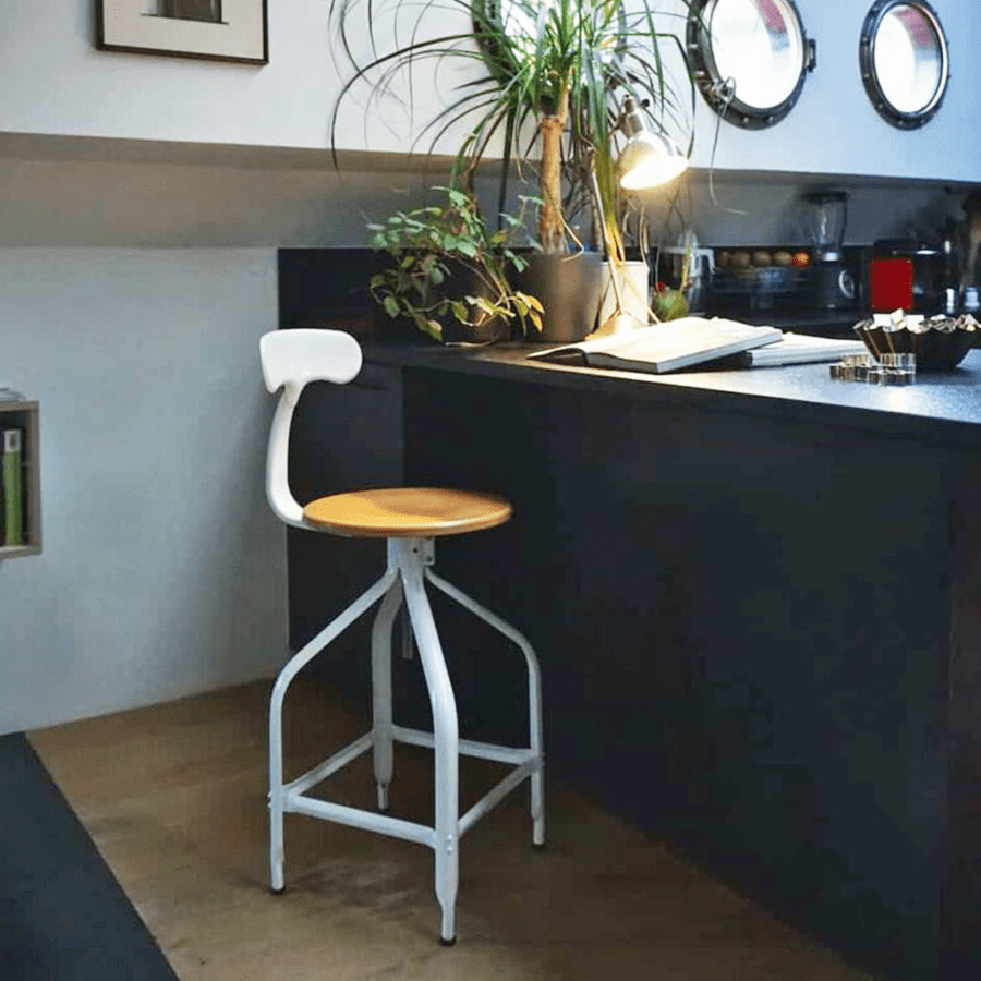 CHAISES NICOLLE DACTYLO ADJUSTABLE SWIVEL CHAIR WOOD - DYKE & DEAN