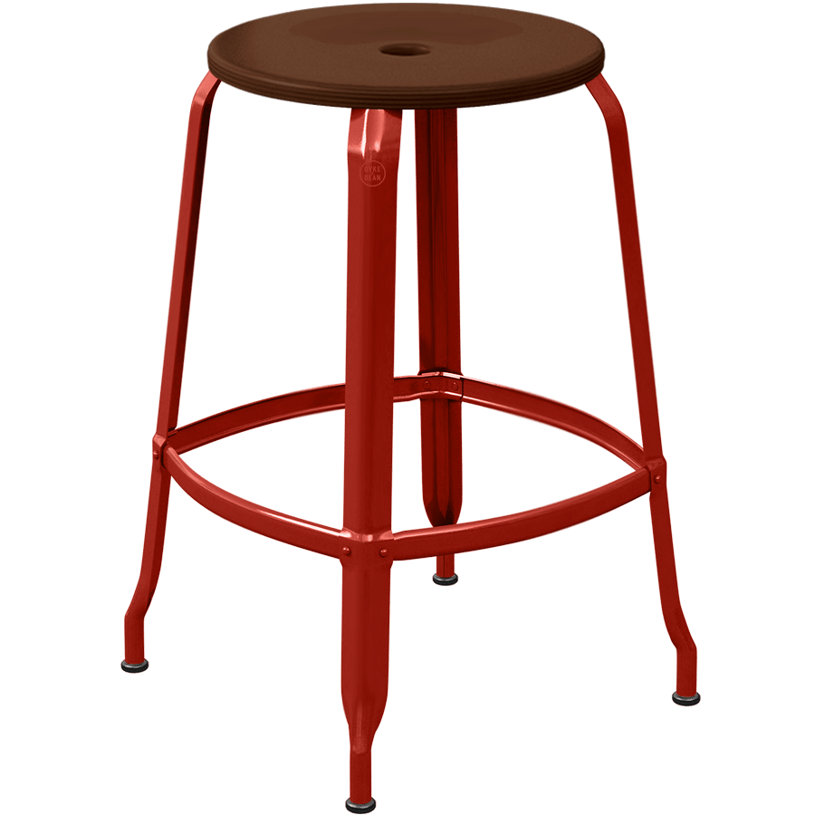 CHAISES NICOLLE METAL STOOL WOOD 65 - DYKE & DEAN