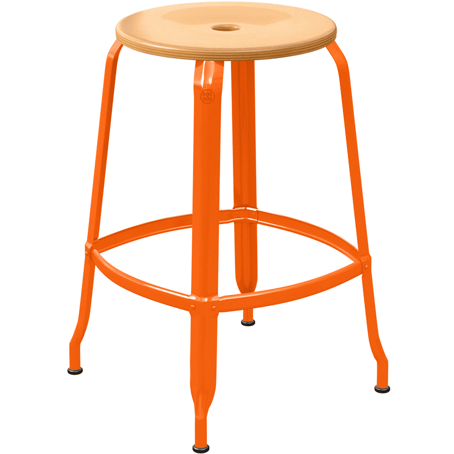 CHAISES NICOLLE METAL STOOL WOOD 65 - DYKE & DEAN