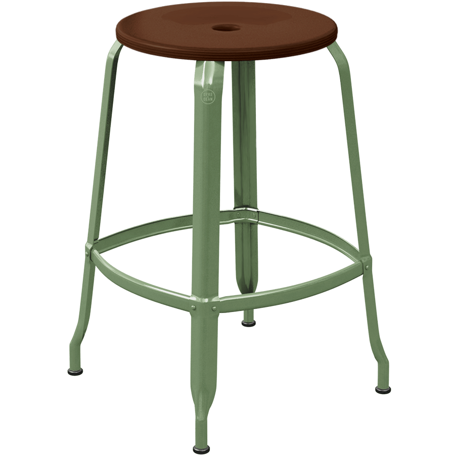 CHAISES NICOLLE METAL STOOL WOOD 65 - DYKE & DEAN