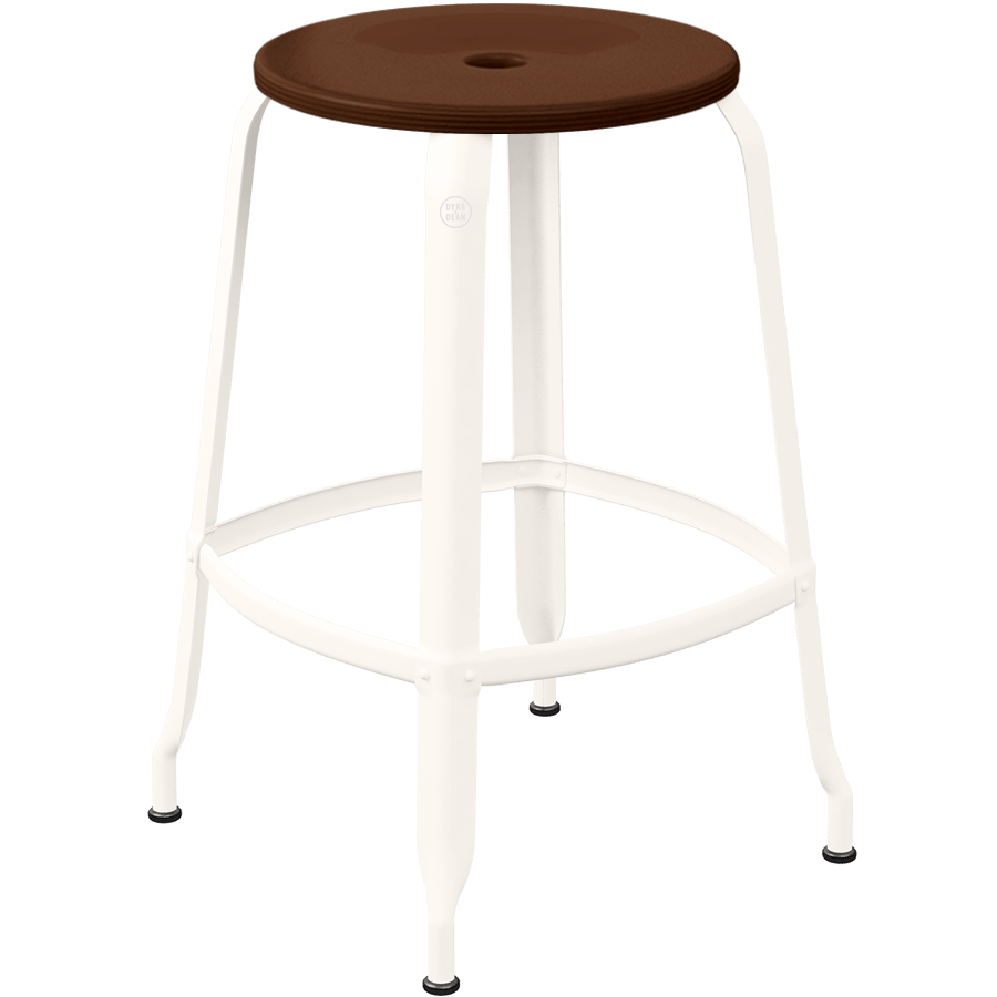 CHAISES NICOLLE METAL STOOL WOOD 65 - DYKE & DEAN
