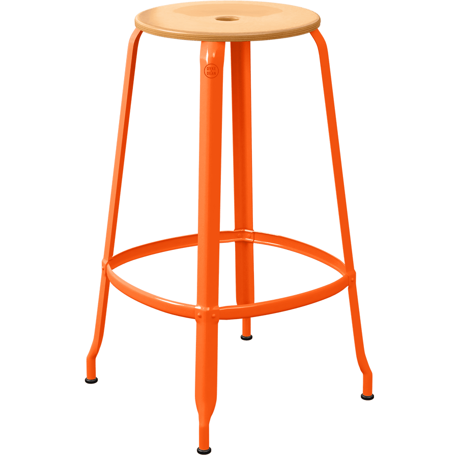 CHAISES NICOLLE METAL STOOL WOOD 75 - DYKE & DEAN