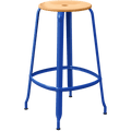 CHAISES NICOLLE METAL STOOL WOOD 75 - DYKE & DEAN