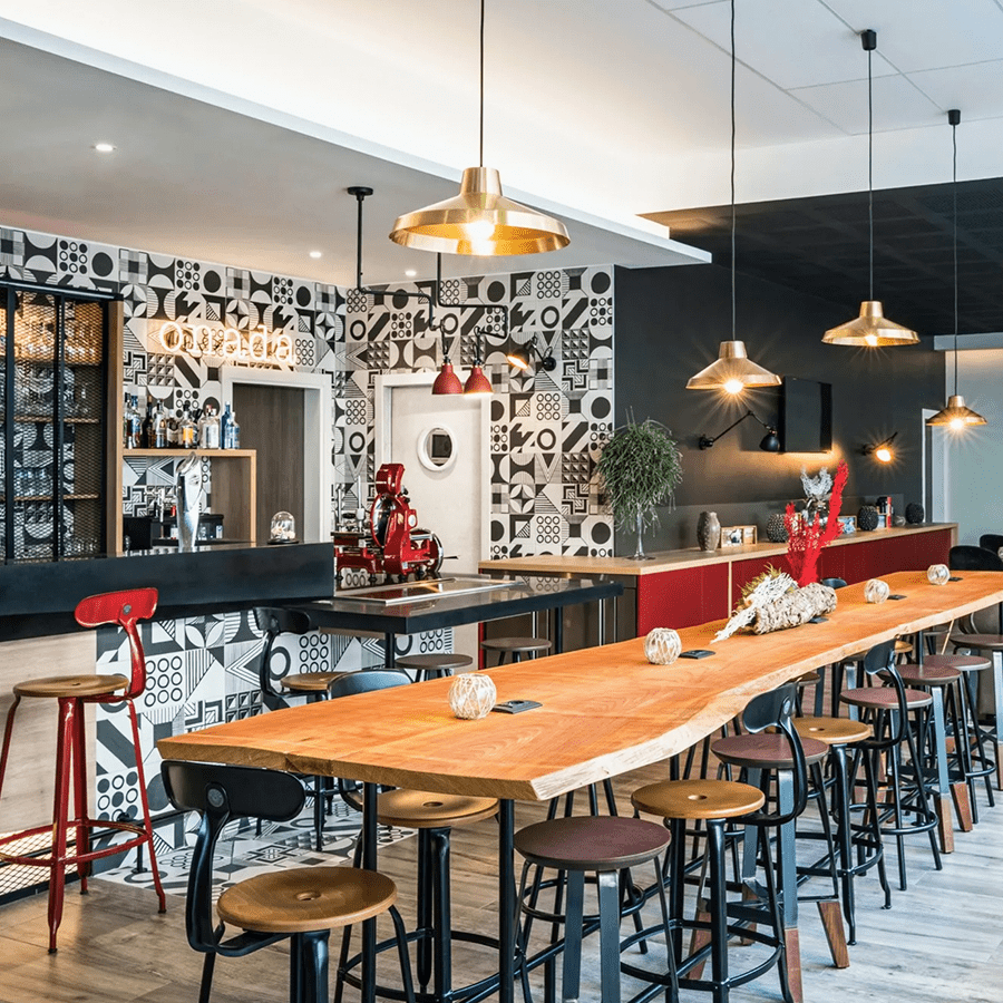 CHAISES NICOLLE METAL STOOL WOOD 75 - DYKE & DEAN