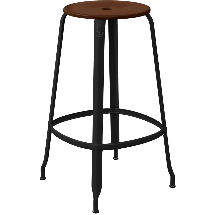 CHAISES NICOLLE METAL STOOL WOOD 75 - DYKE & DEAN