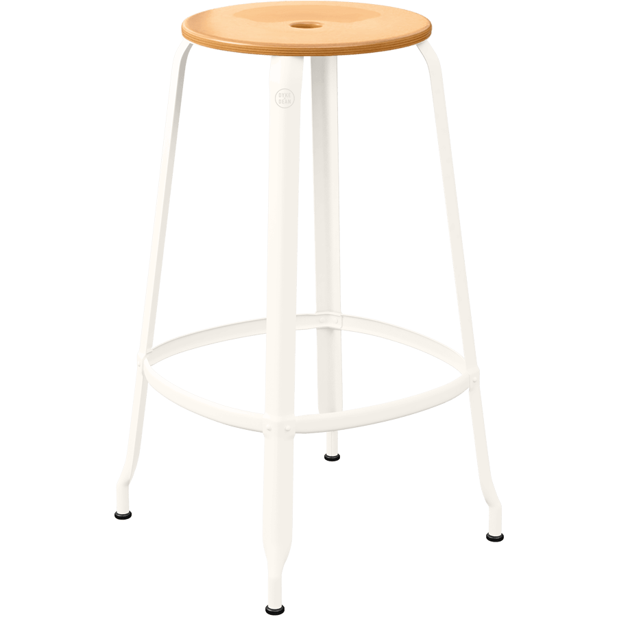 CHAISES NICOLLE METAL STOOL WOOD 75 - DYKE & DEAN