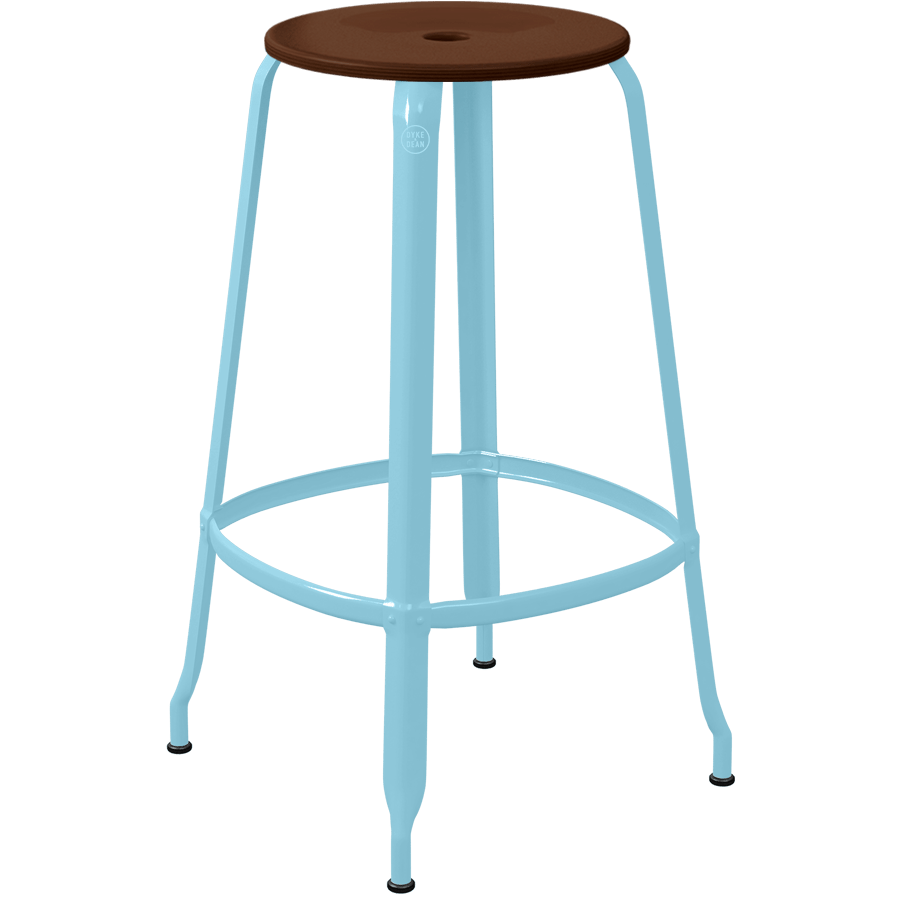 CHAISES NICOLLE METAL STOOL WOOD 75 - DYKE & DEAN