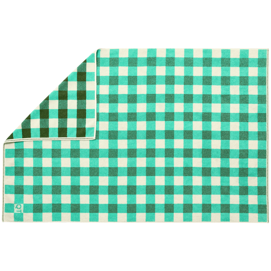 CHECK BATH SHEET TOWEL PINE - DYKE & DEAN