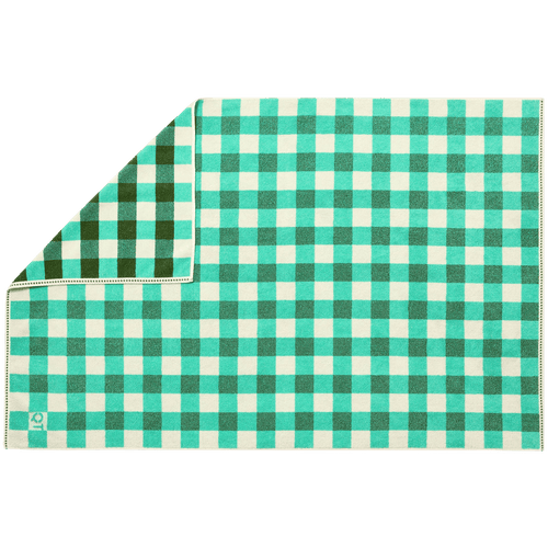 CHECK BATH SHEET TOWEL PINE - DYKE & DEAN