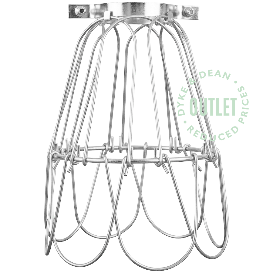 CHROME PLATED FLOWER E27 LIGHT CAGE OUTLET - DYKE & DEAN