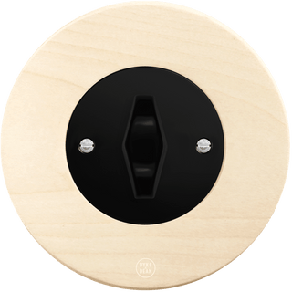 CLASSIC BEECHWOOD BLACK DIAMOND ROTARY BLACK SWITCH - DYKE & DEAN
