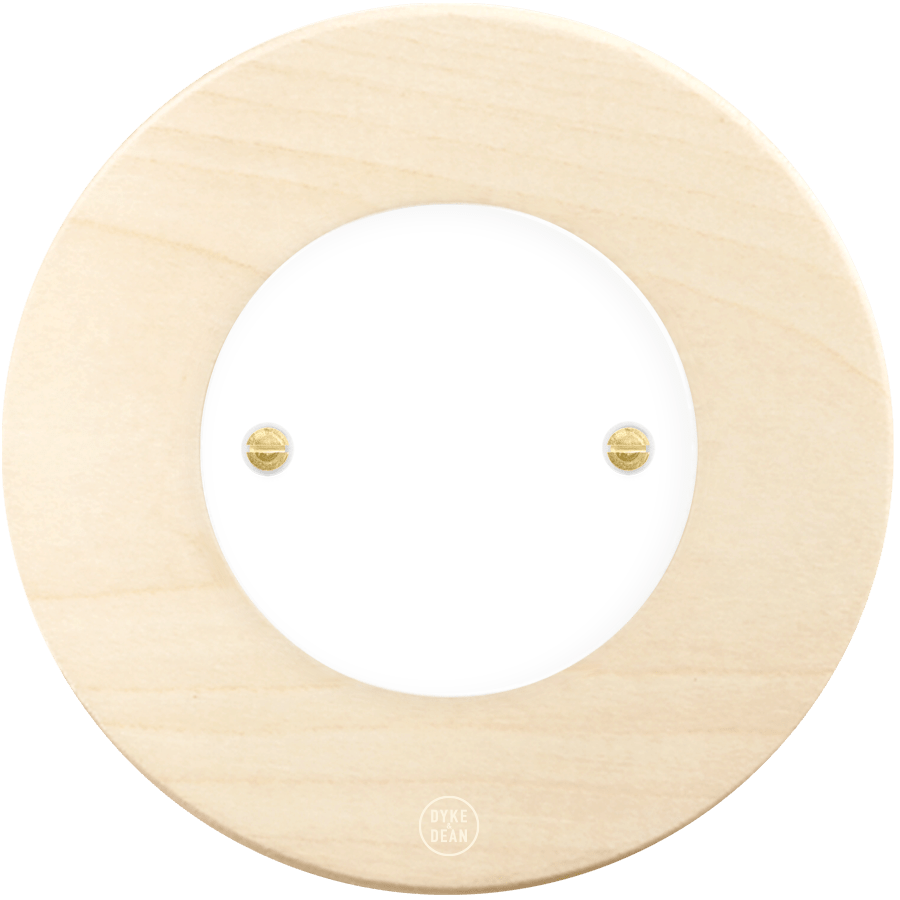 CLASSIC BEECHWOOD WALL END PLUG WHITE SOCKET - DYKE & DEAN
