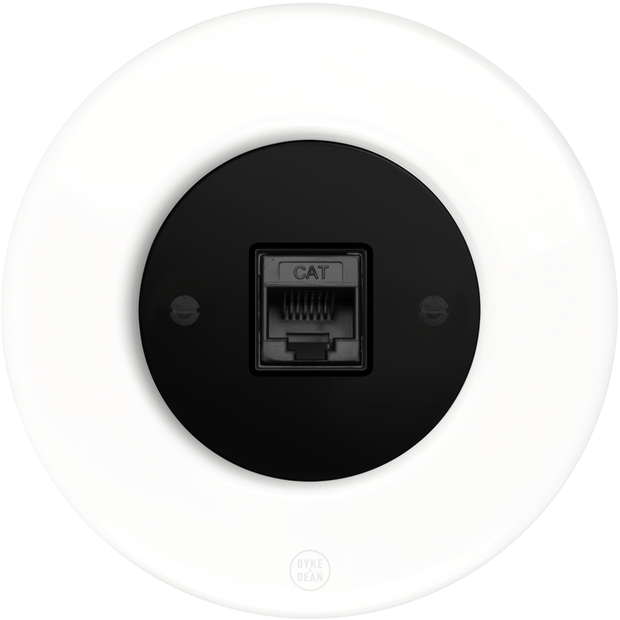 CLASSIC PORCELAIN CAT REVERSE DOMINO SOCKET - DYKE & DEAN