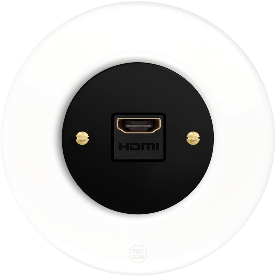 CLASSIC PORCELAIN HDMI REVERSE DOMINO SOCKET - DYKE & DEAN