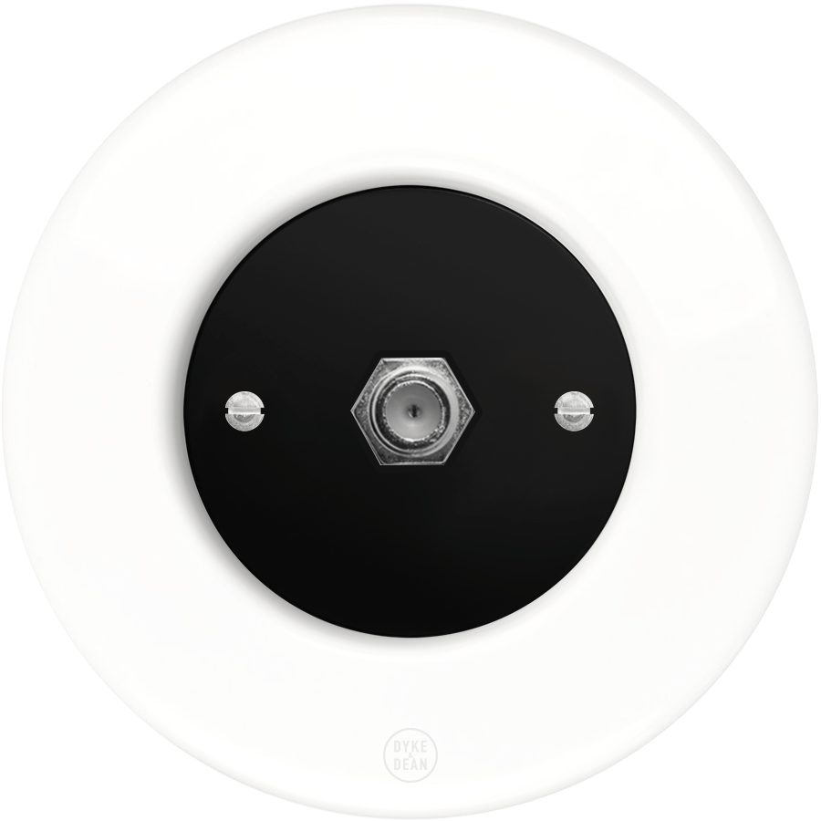 CLASSIC PORCELAIN SAT REVERSE DOMINO SOCKET - DYKE & DEAN