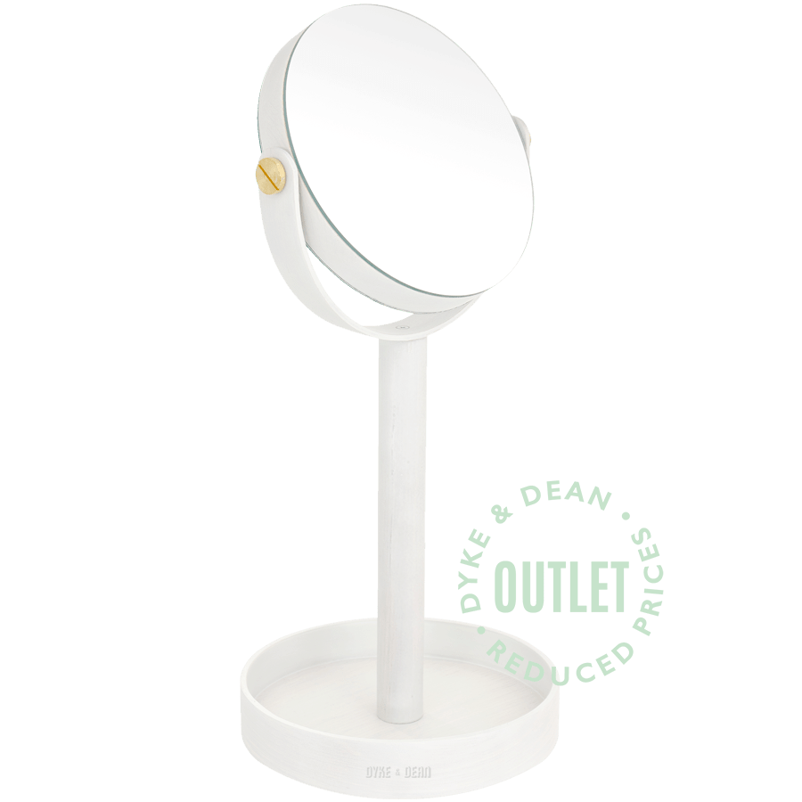 CLOSE UP MIRROR OYSTER WHITE OUTLET - DYKE & DEAN